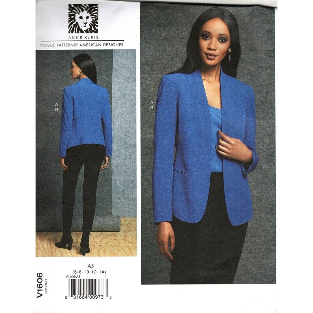 Vogue V1606 Misses 6 to 14 Anne Klein Jacket, Pants Uncut Sewing Pattern